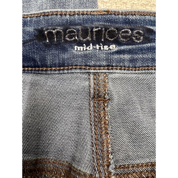 Maurices MidRise Jeans Straight Leg Light Wash 5 Pocket Blue Denim Plus Size 22W - Picture 12 of 14